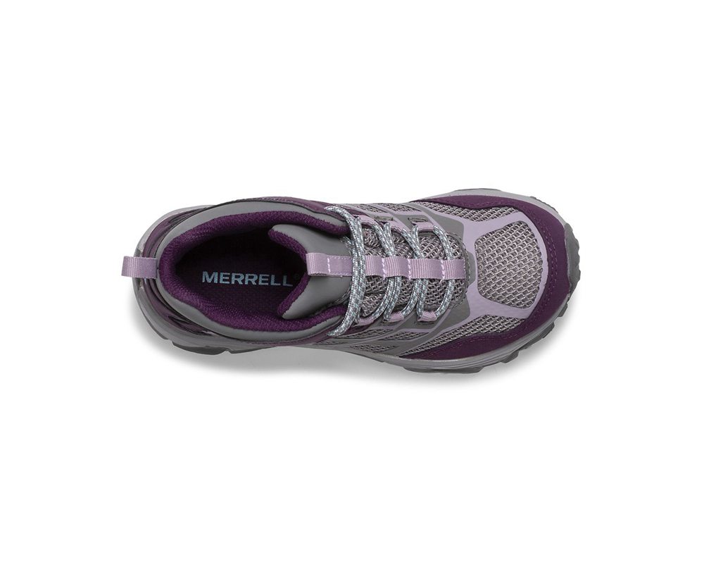 Merrell Hiking Shoes Grey - Moab FST Mid Waterproof - Kids 47SEZOGKN